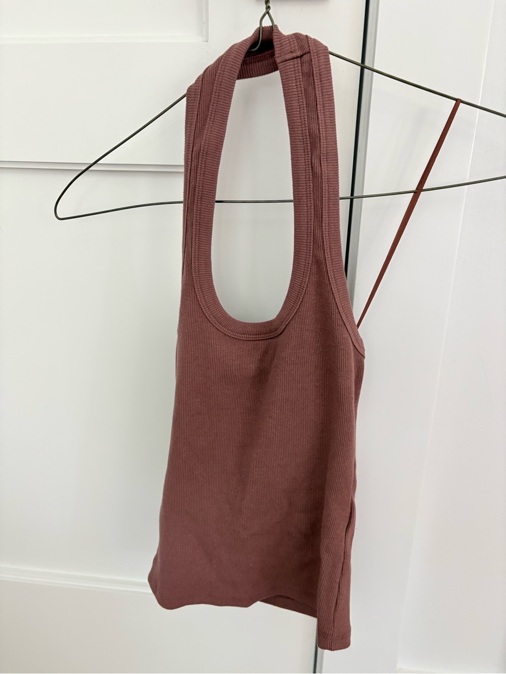 Anthropologie Ribbed Tank Top in Mauve